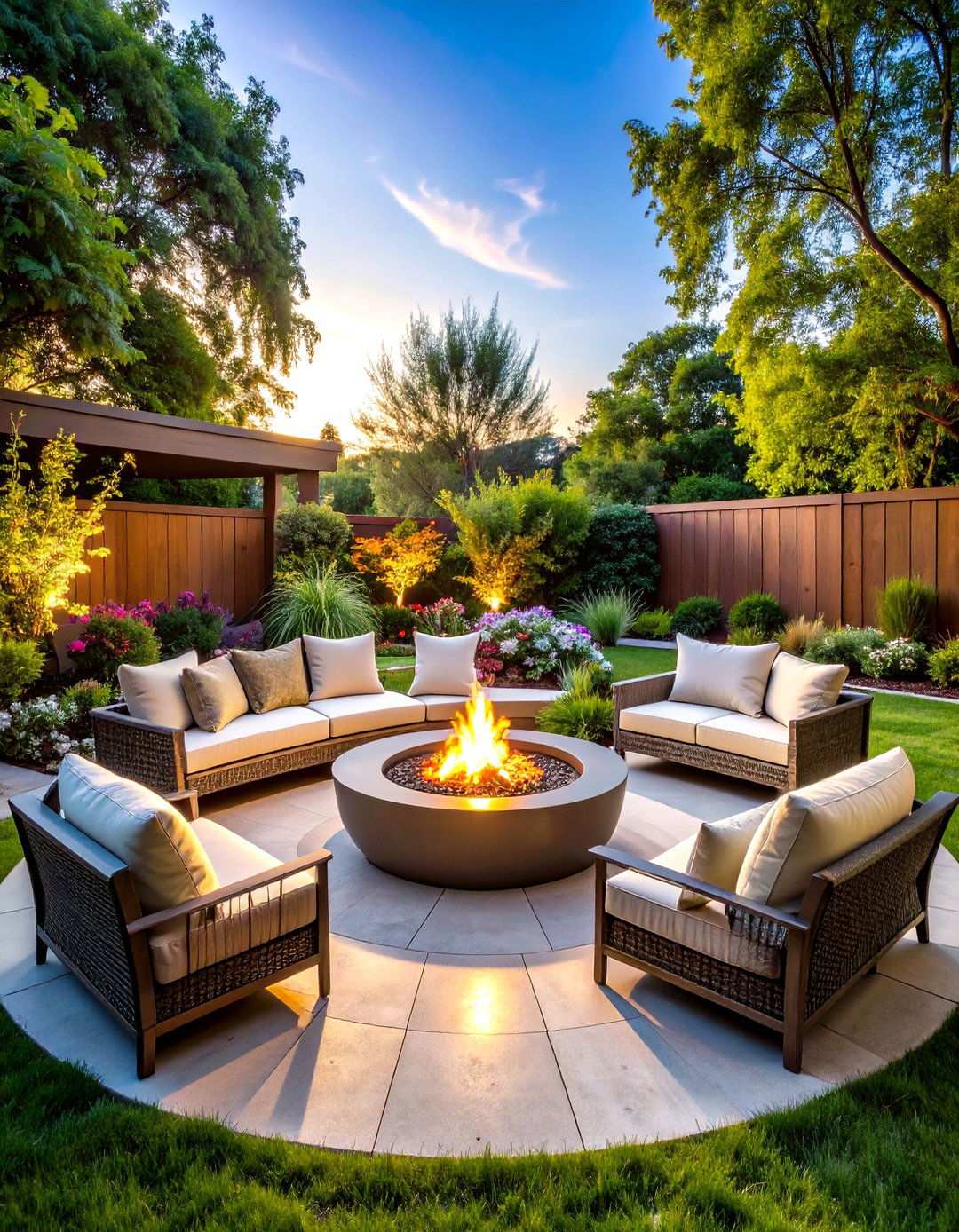 Sunken In Ground Fire Bowl - 24 Wood Burning Fire Pit Ideas