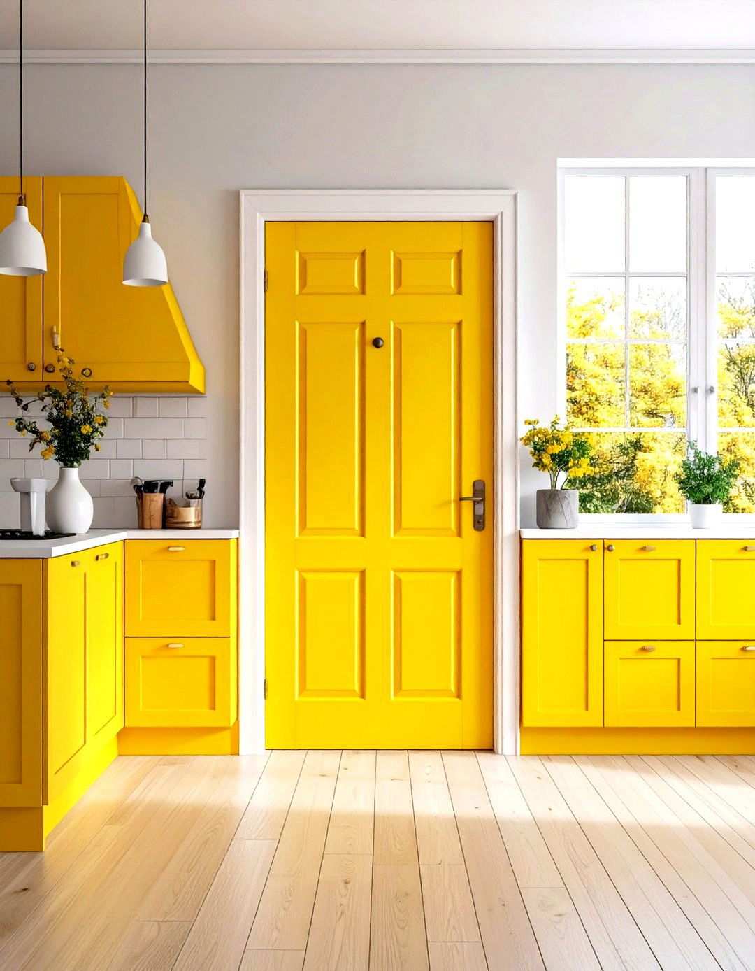 Sunny Yellow Energy - 24 Interior Door Color Ideas