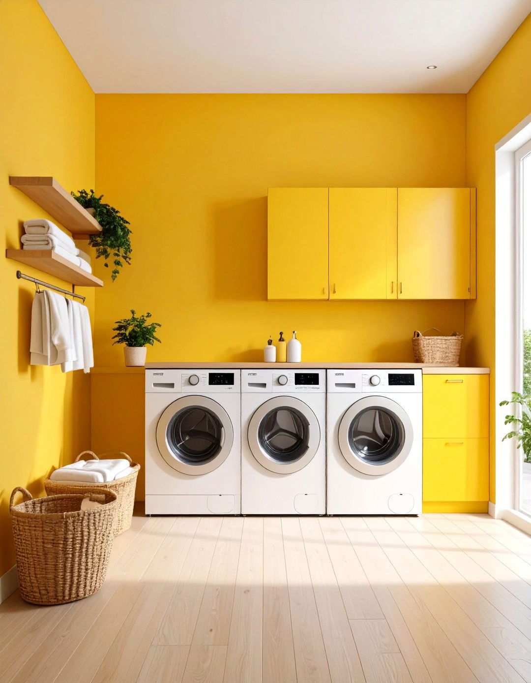 Sunny Yellow Optimism - 24 Laundry Room Paint Ideas