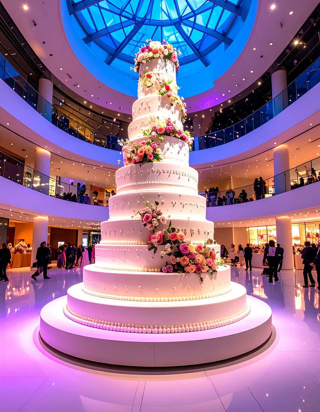 Suspended Floating Tier Cake - 24 Small Wedding Cake Ideas