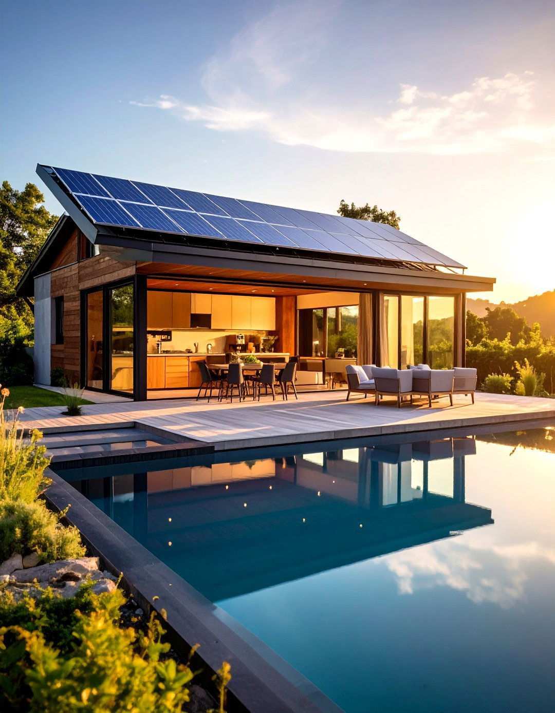 Sustainable Eco Pool House with Solar Powered Kitchen - 24 Pool House With Outdoor Kitchen Ideas
