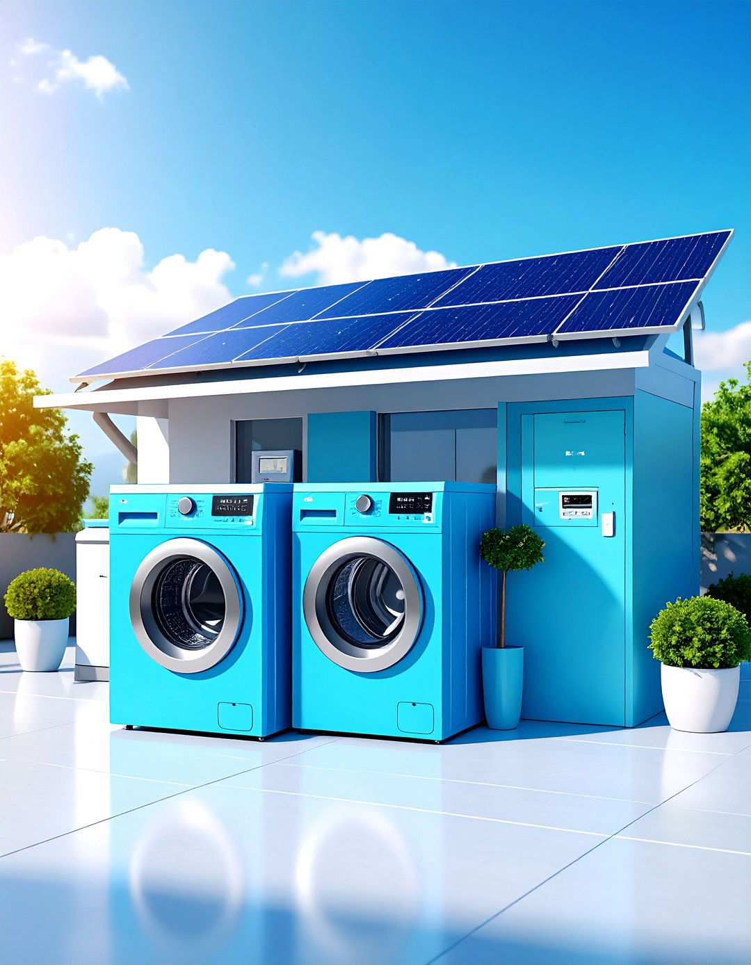 Sustainable Solar Powered Station - 24 Outdoor Laundry Area Design Ideas
