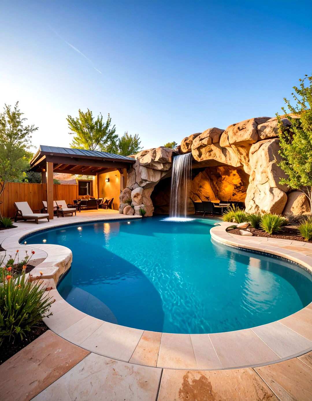 Swimming Pool with Cave and Grotto Features - 24 Swimming Pool Ideas