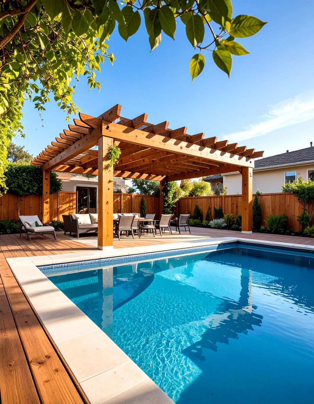 Swimming Pool with Pergola and Shade Structures - 24 Swimming Pool Ideas