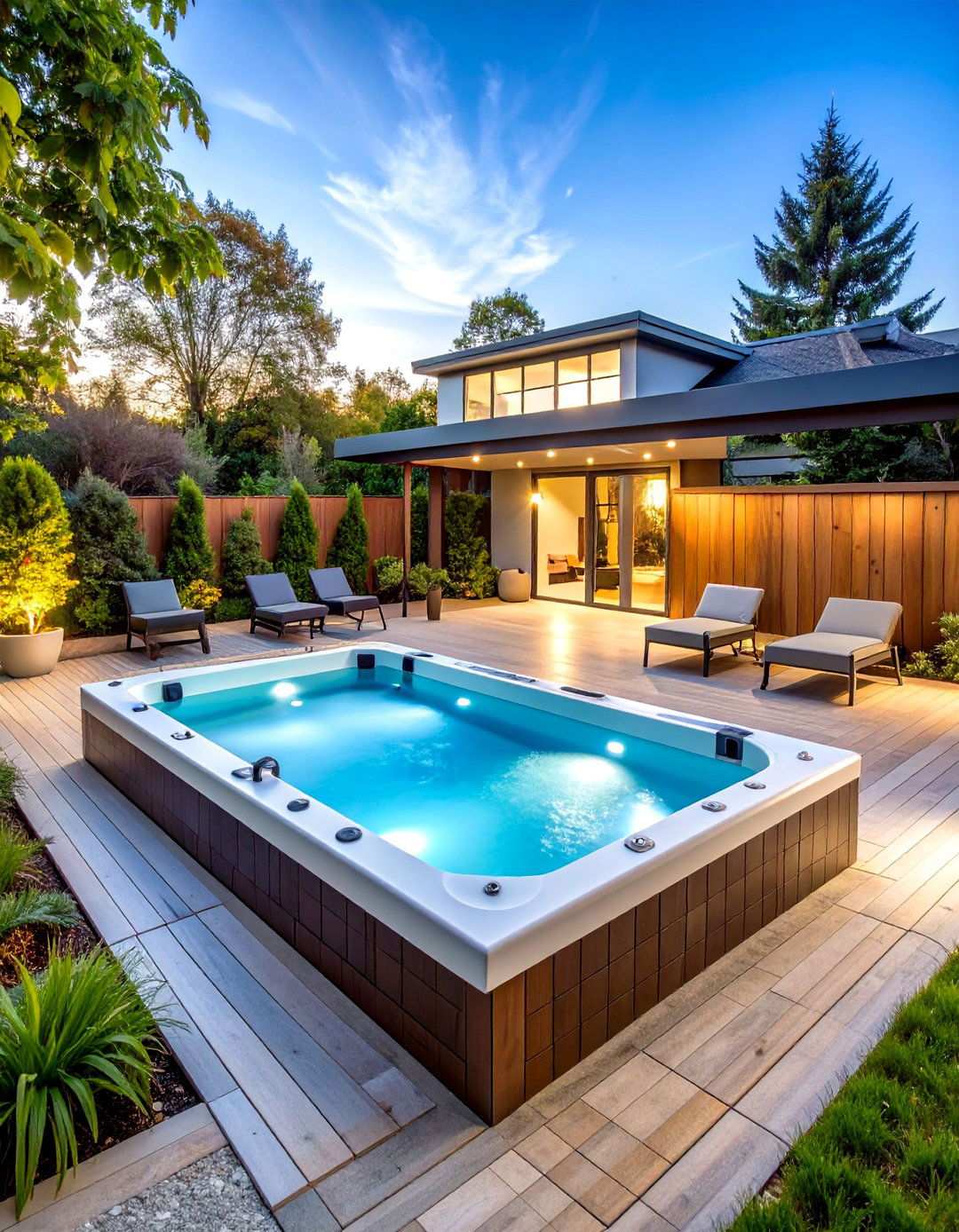 Swimming Spa with Counter Current System - 24 Small Inground Pool Ideas