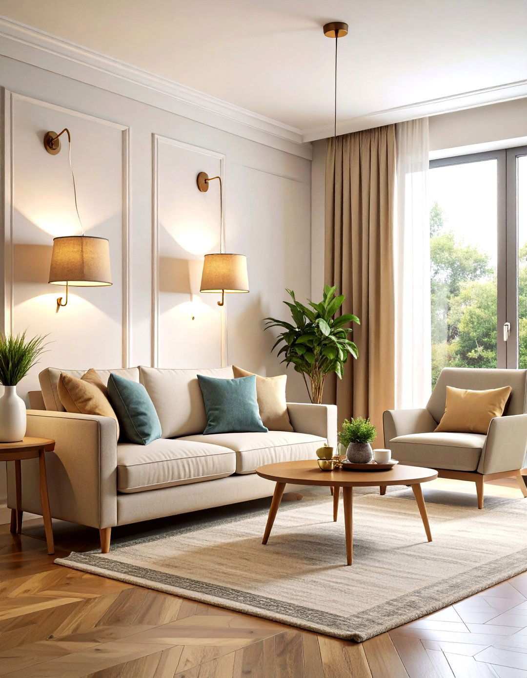 Swing Arm Reading Wall Lights - 24 Living Room Wall Lighting Ideas