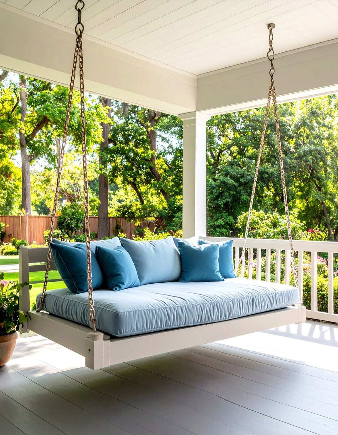 Swing Bed and Daybed Arrangements - 24 Southern Front Porch Ideas