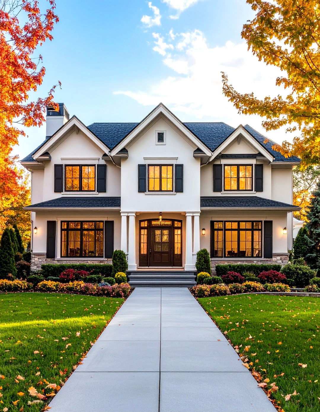 Symmetrical Facade Organizations - 24 Minimalist House Exterior Ideas
