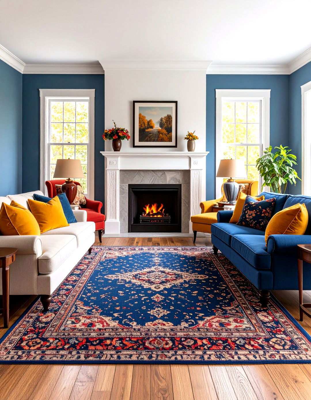 Symmetrical Furniture Arrangement - 24 Traditional Living Room Ideas