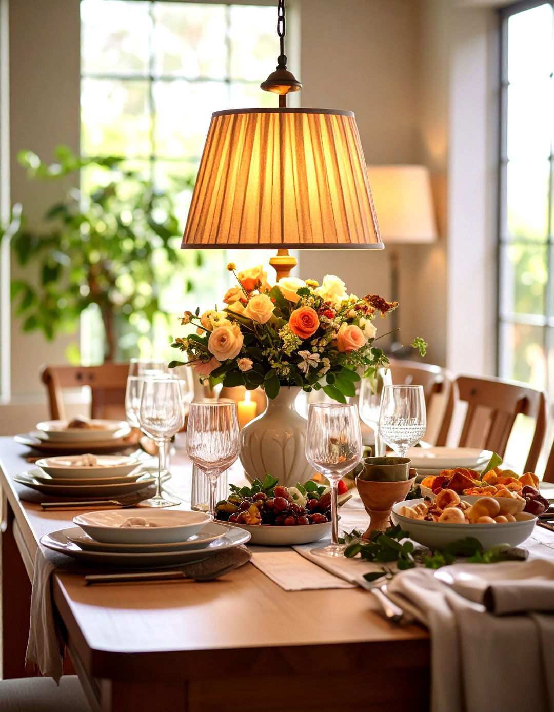 Table Lamps on Sideboards - 24 Small Dining Room Lighting Ideas