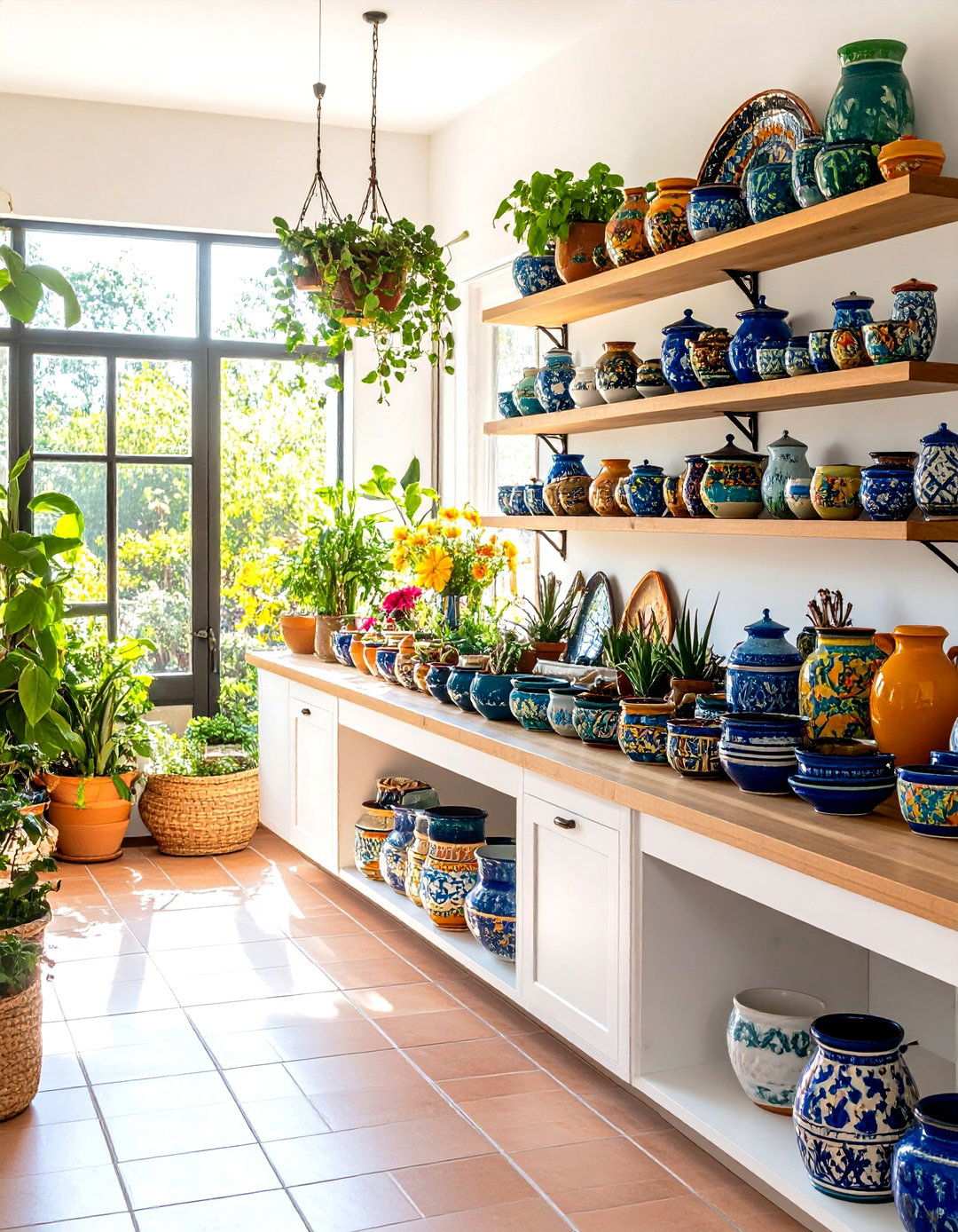 Talavera Pottery Display Areas - 24 Spanish Style Kitchen Ideas
