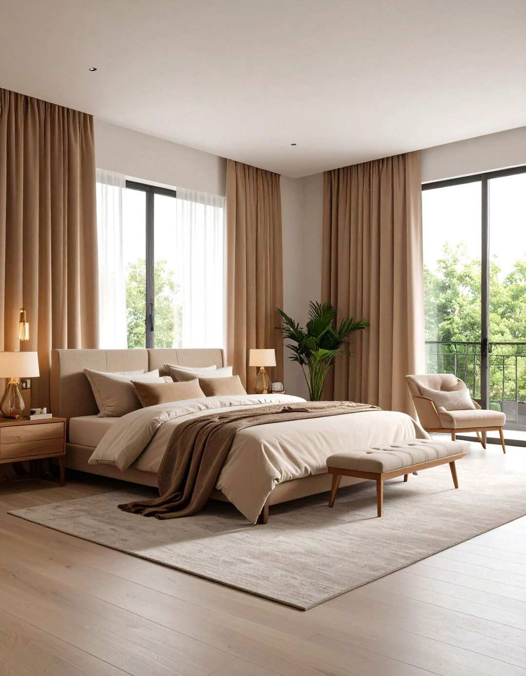 Taupe Bedroom Curtains - 24 Taupe Bedroom Ideas
