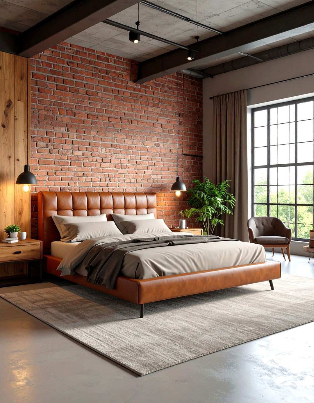 Taupe Industrial Bedroom - 24 Taupe Bedroom Ideas