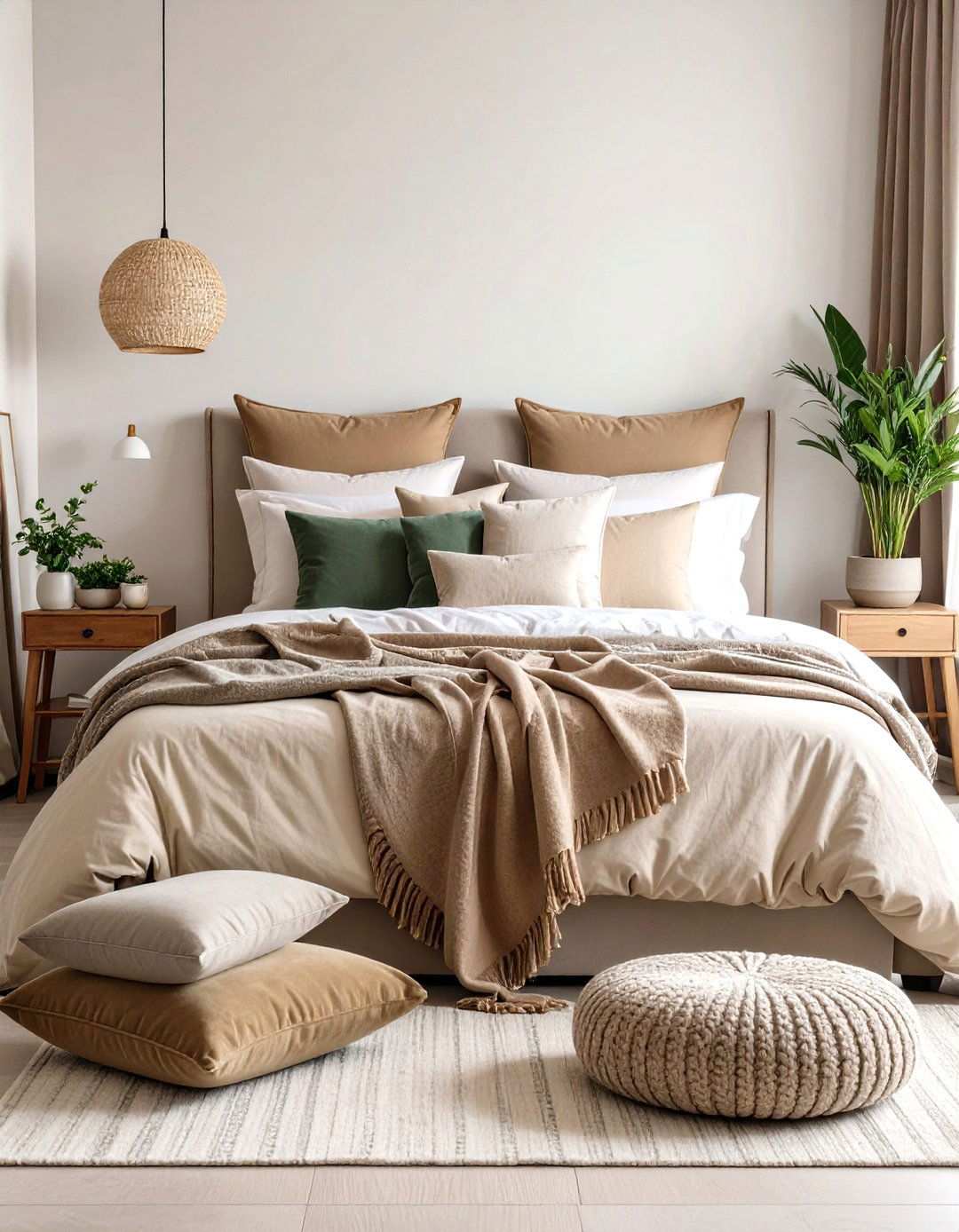 Taupe Textiles and Bedding - 24 Taupe Bedroom Ideas
