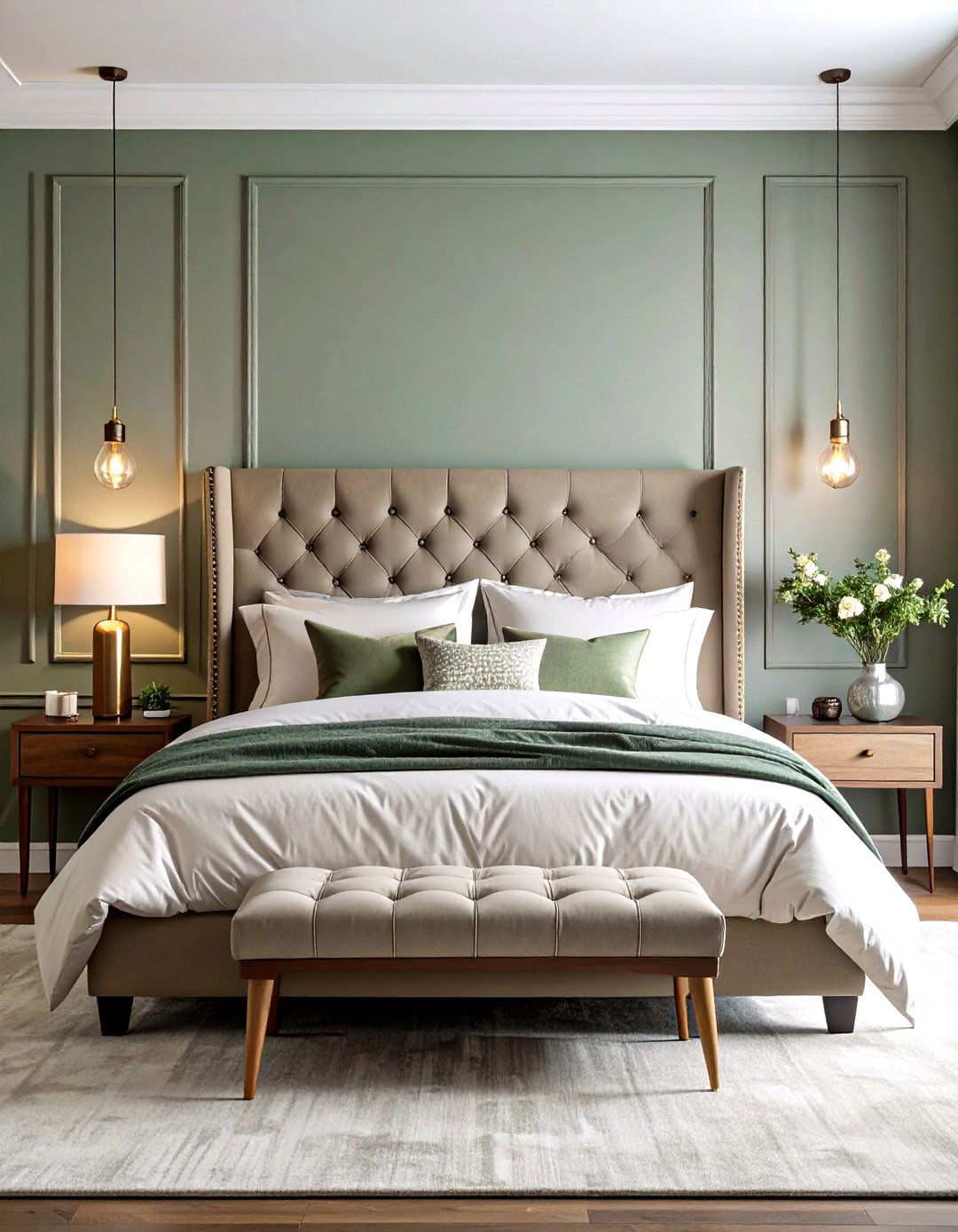 Taupe Upholstered Headboard - 24 Taupe Bedroom Ideas