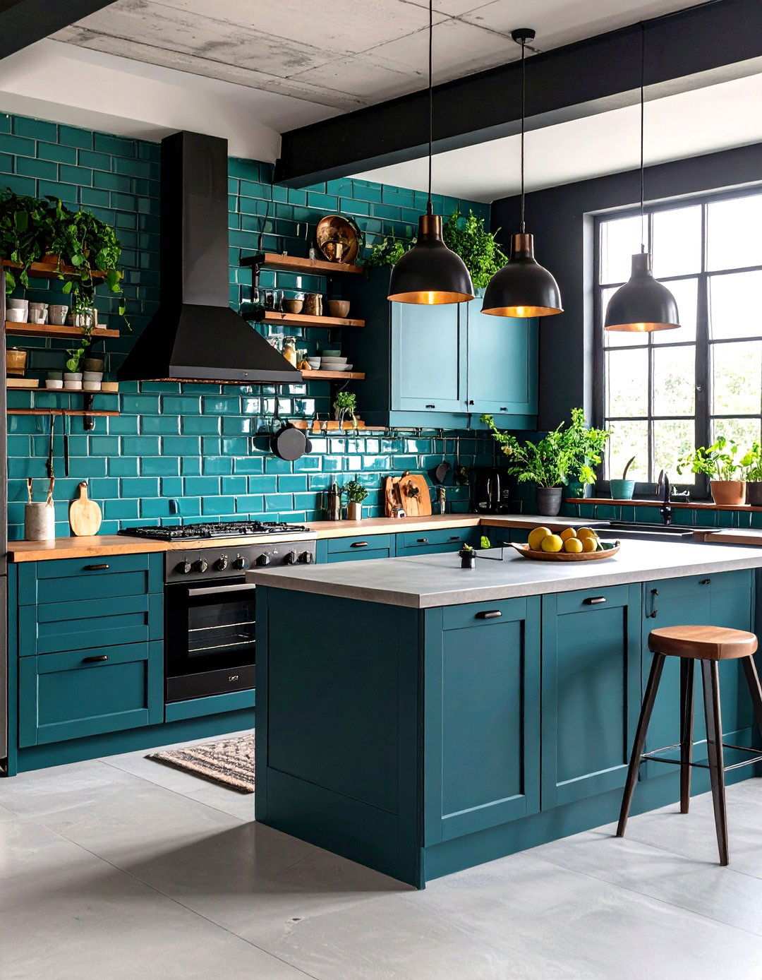 Teal Green Brick Kitchen Backsplash - 24 Kitchen With Green Backsplash Ideas