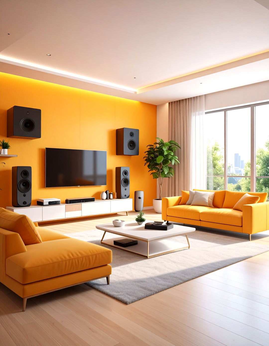 Tech Integrated Smart Living Room - 24 Mens Living Room Ideas