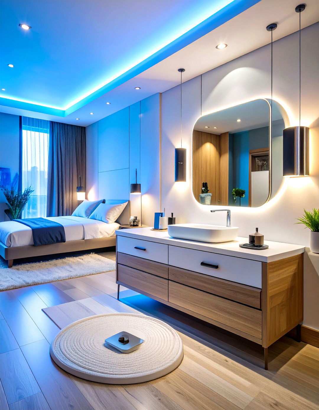 Tech Integrated Smart Vanity - 24 Vanity Room Ideas