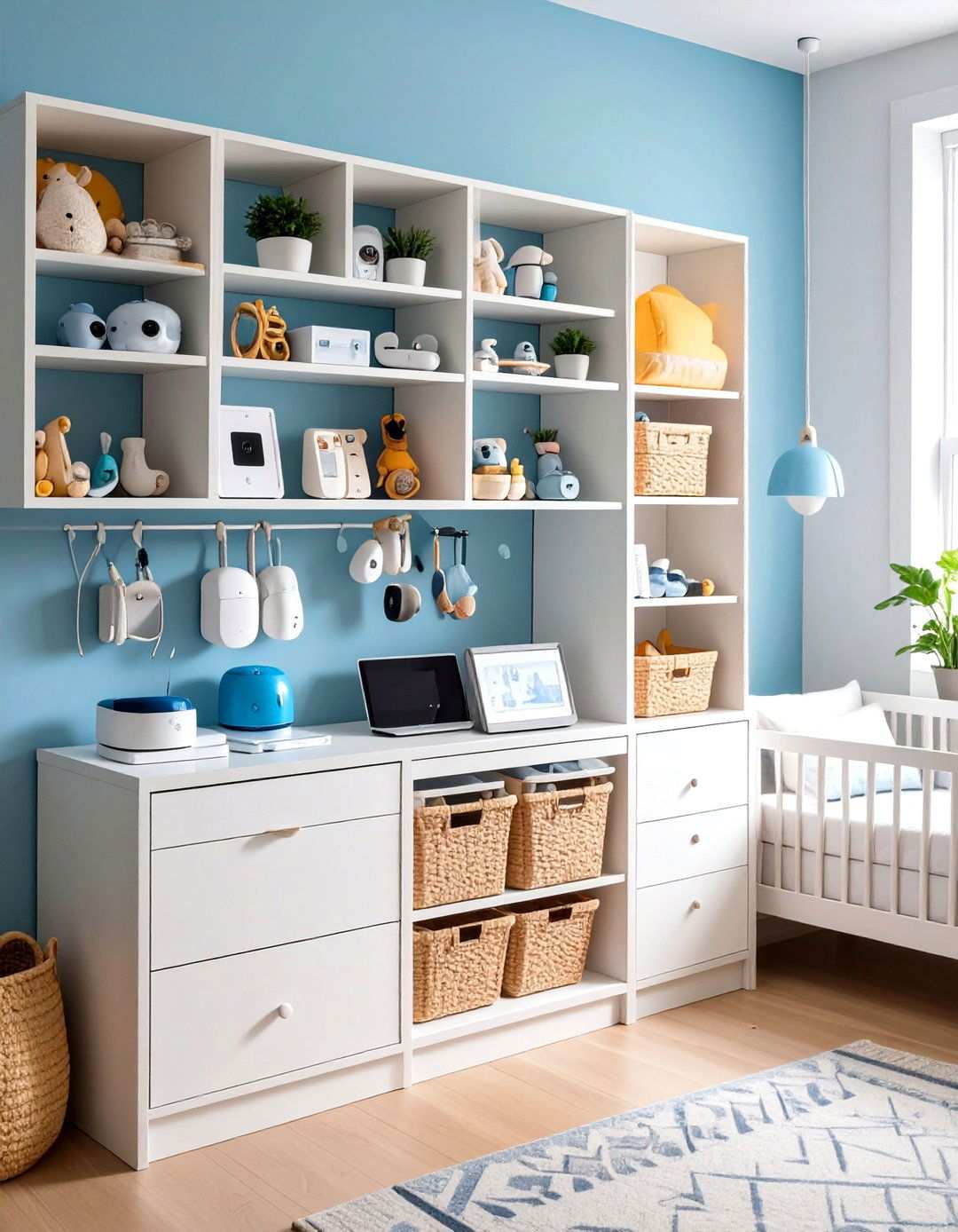 Technology and Monitor Storage - 24 Nursery Storage Ideas