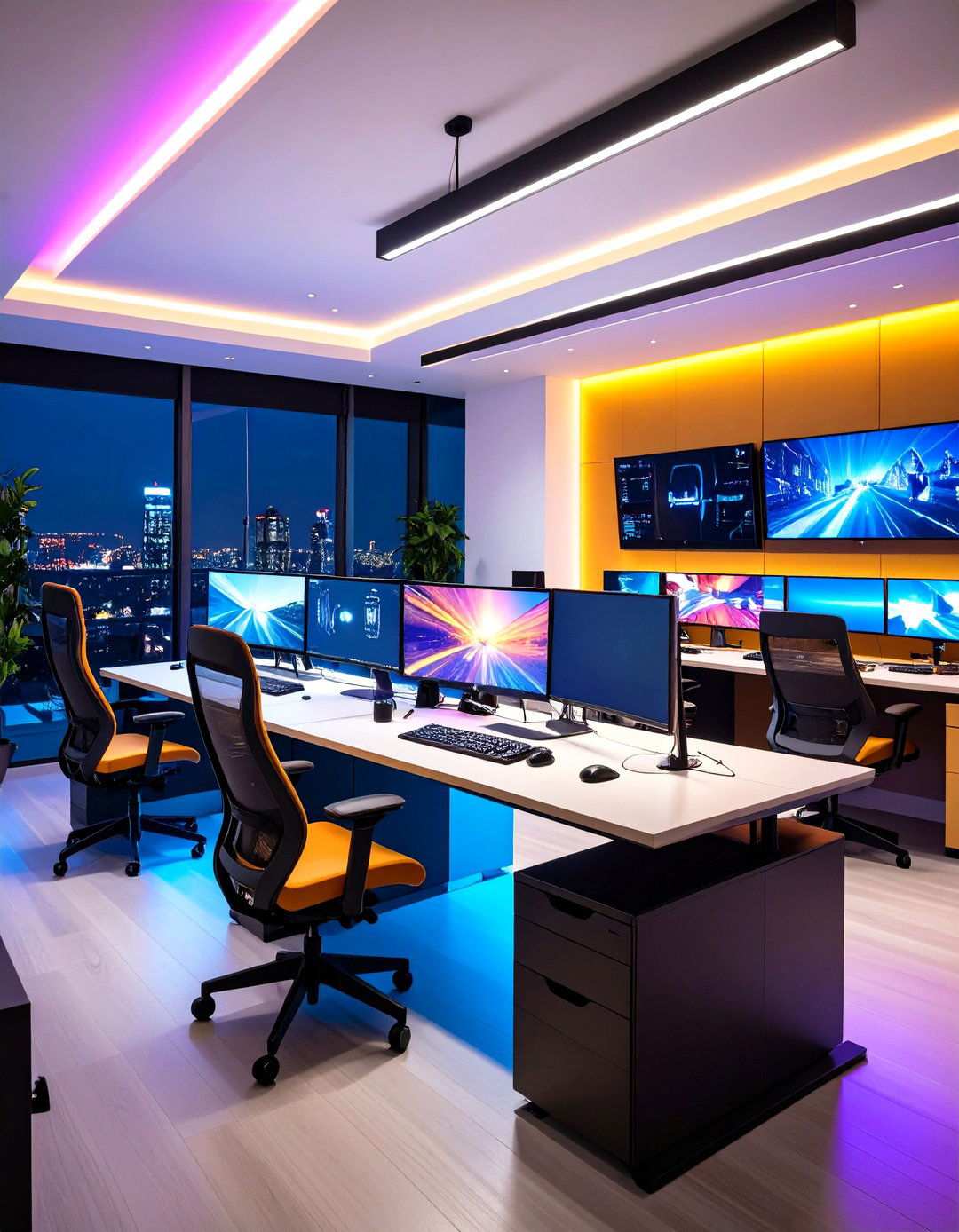 Technology Integrated Home Office with Smart Solutions - 24 Small Home Office Ideas