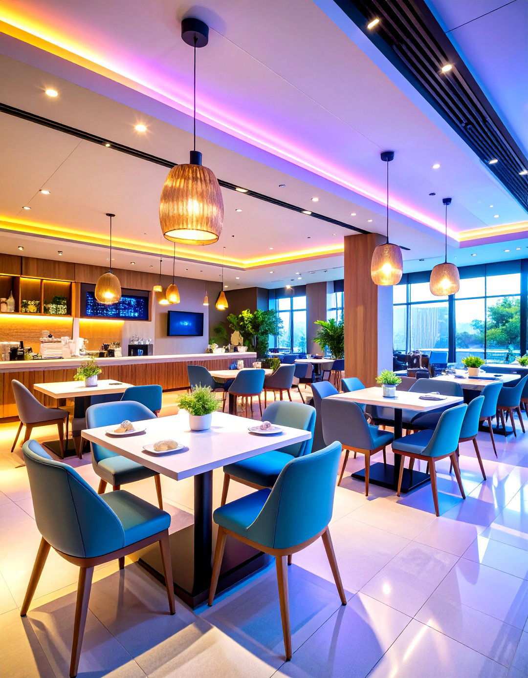 Technology Integrated Smart Dining - 24 Restaurant Interior Design Ideas
