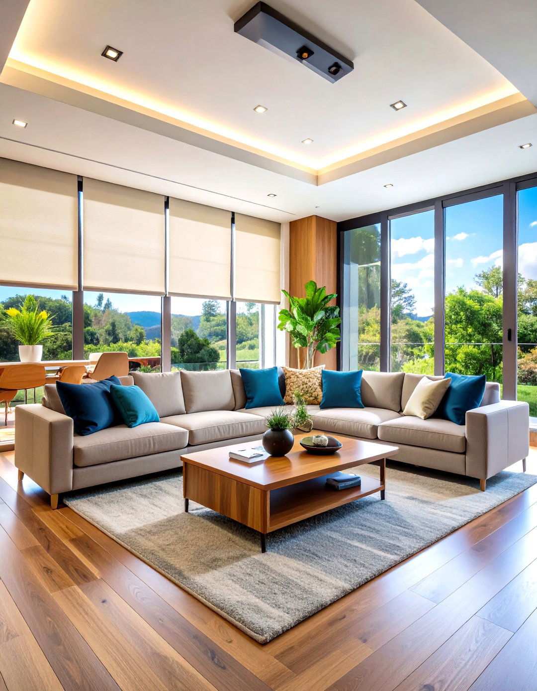 Technology Integration Smart Features - 24 Open Concept Vaulted Ceiling Living Room Ideas