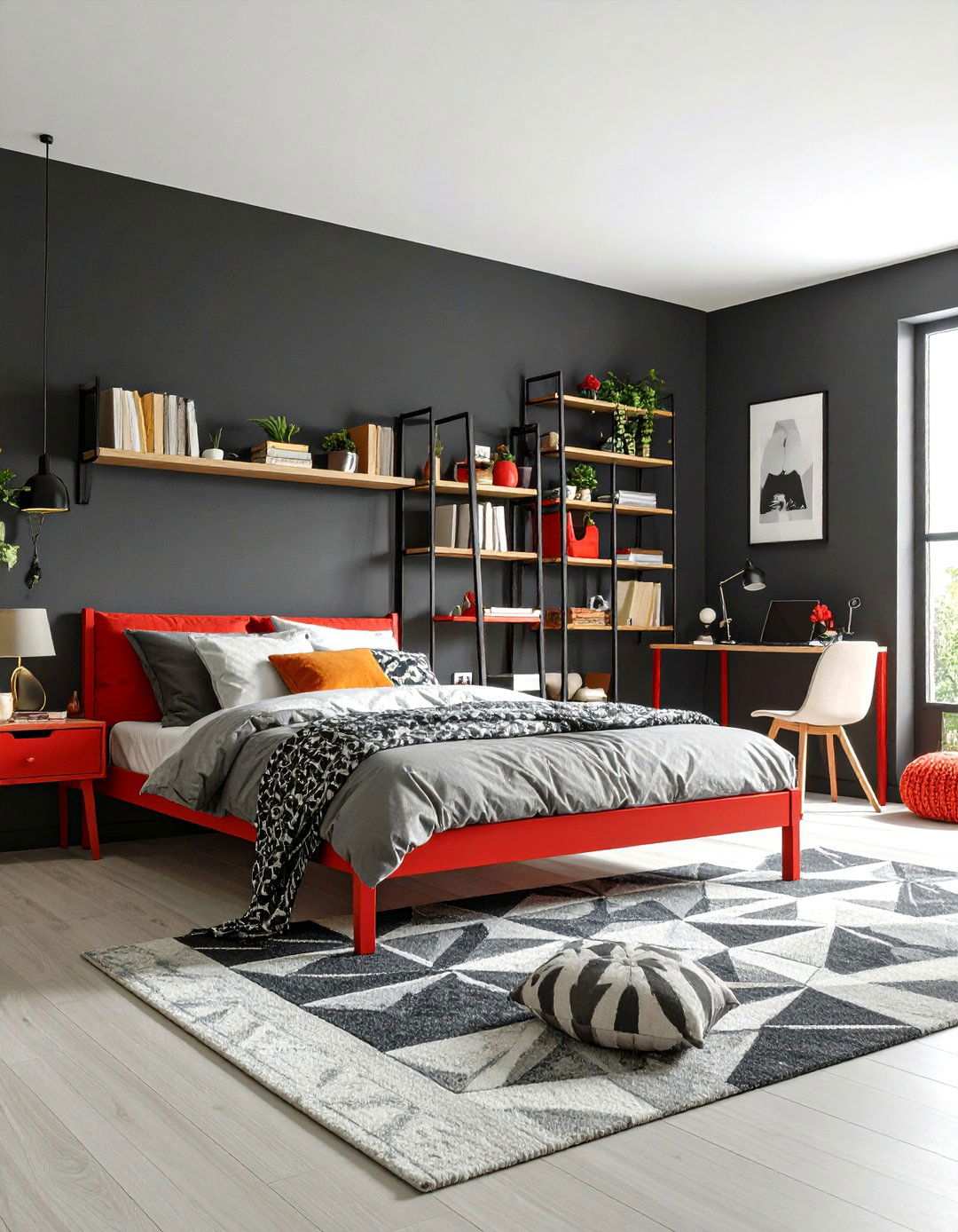 Teen Bedroom Red Black Style - 24 Red and Black Bedroom Ideas