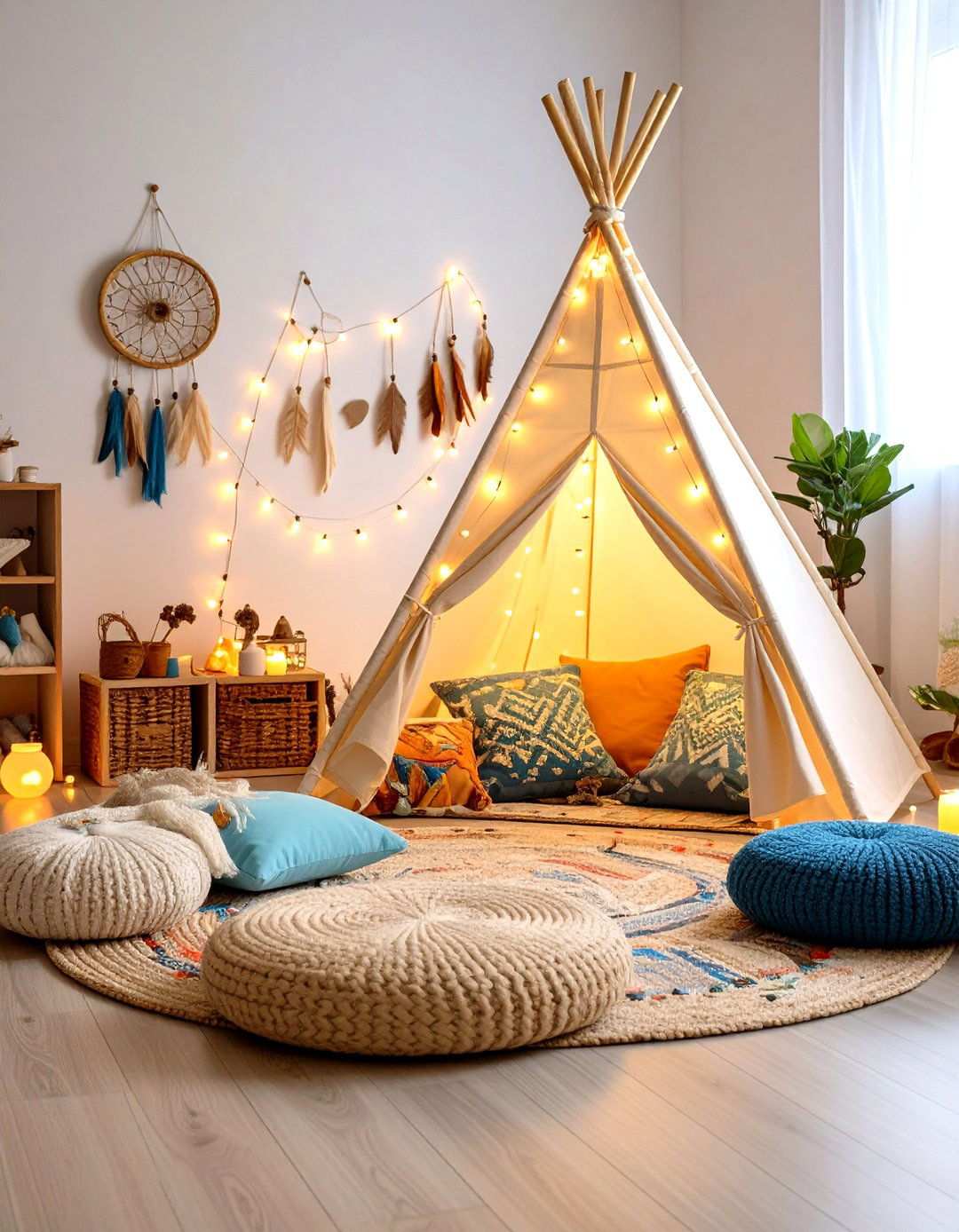 Teepee Village Reading Circle - 24 kids reading nook ideas