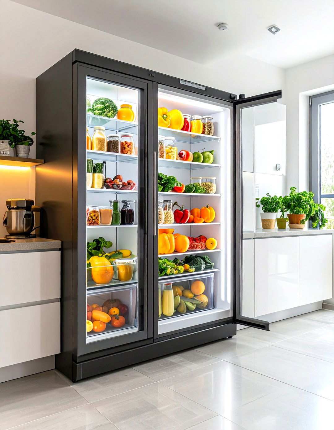 Temperature Controlled Snack Cabinet - 24 Snack Storage Ideas