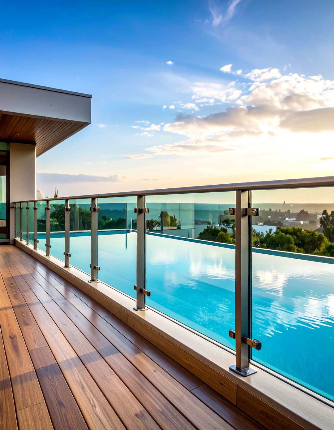 Tempered Glass Panel Pool Deck Railings - 24 Pool Deck Railing Ideas