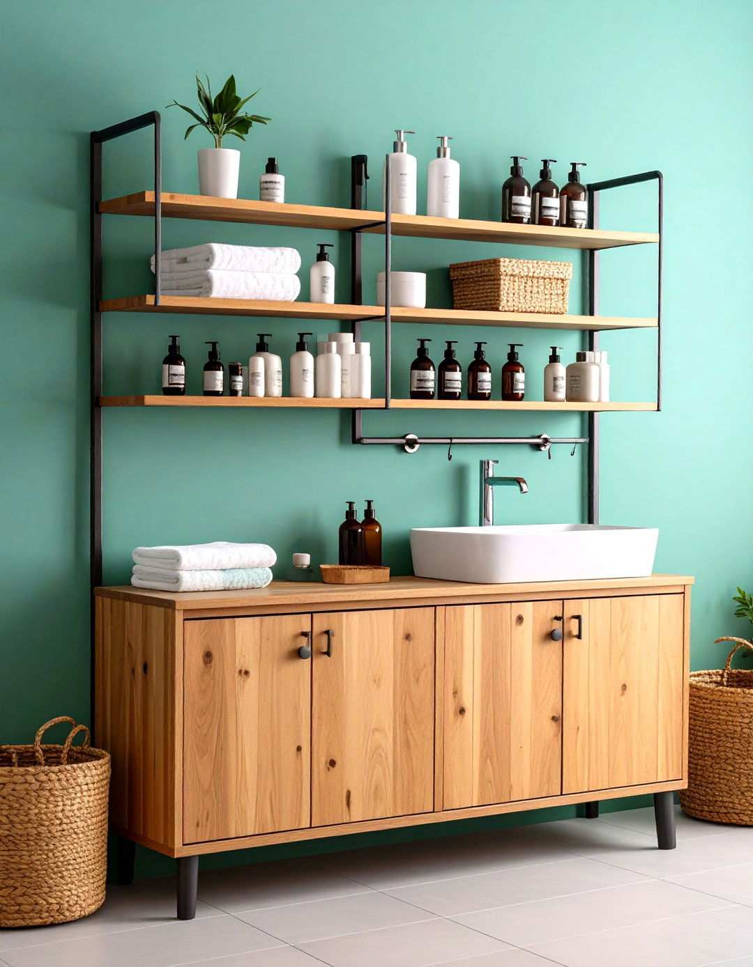 Tension Rod Storage Solutions - 24 Small Bathroom Storage Ideas
