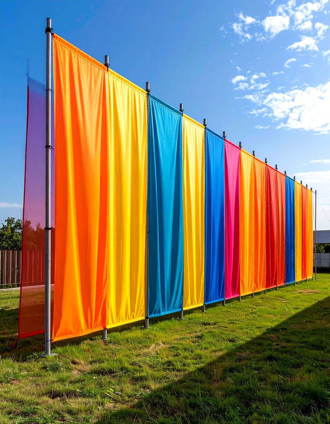 Tensioned Fabric Wall Systems - 24 Temporary Fence Ideas