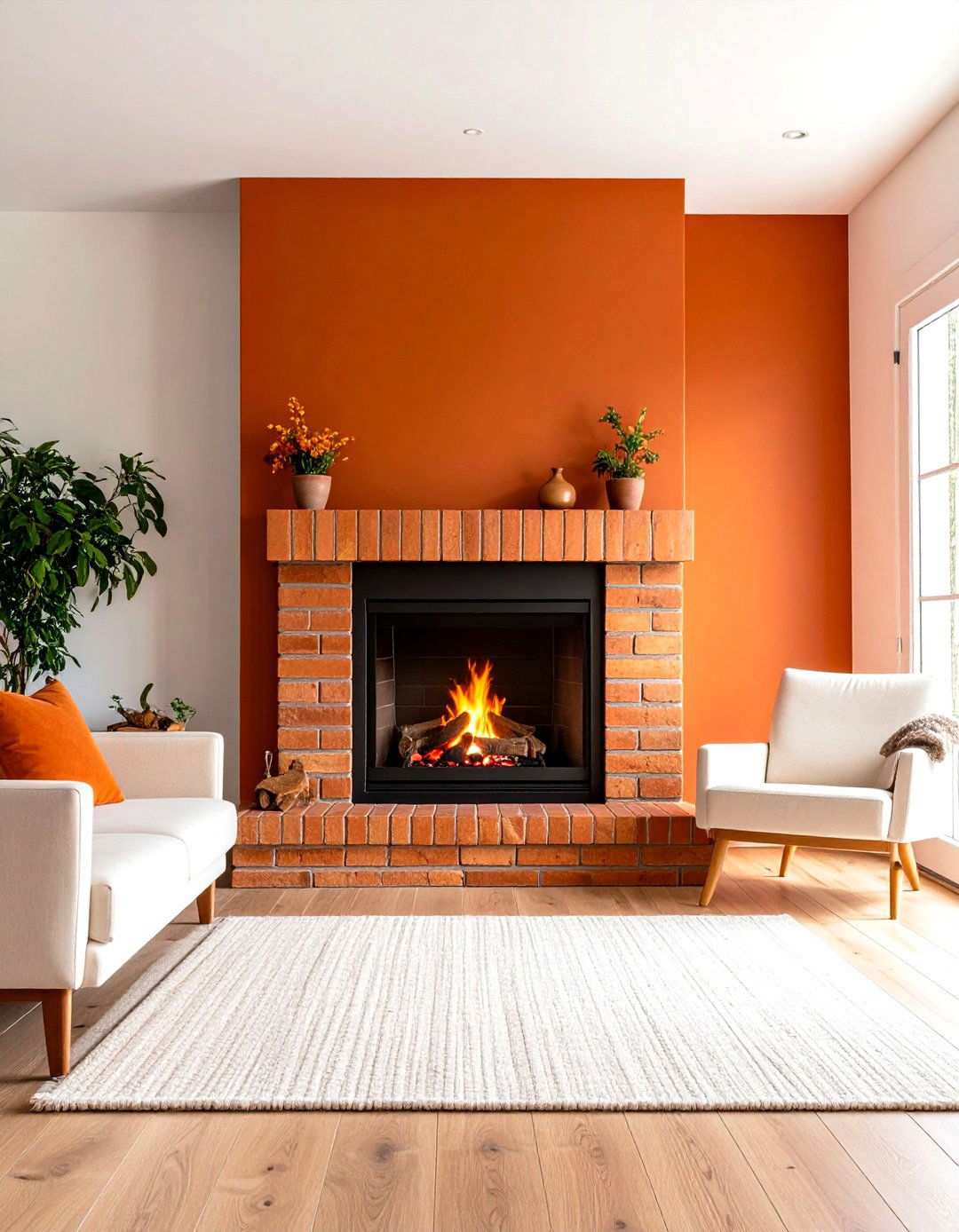 Terra Cotta Accent Wall Fireplace - 24 Spanish Style Fireplace Ideas
