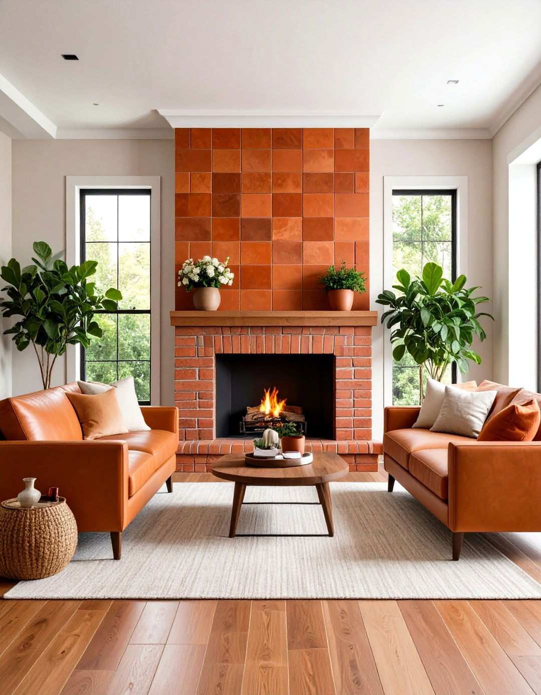 Terra Cotta Tile Accents - 24 Tuscan Living Room Ideas