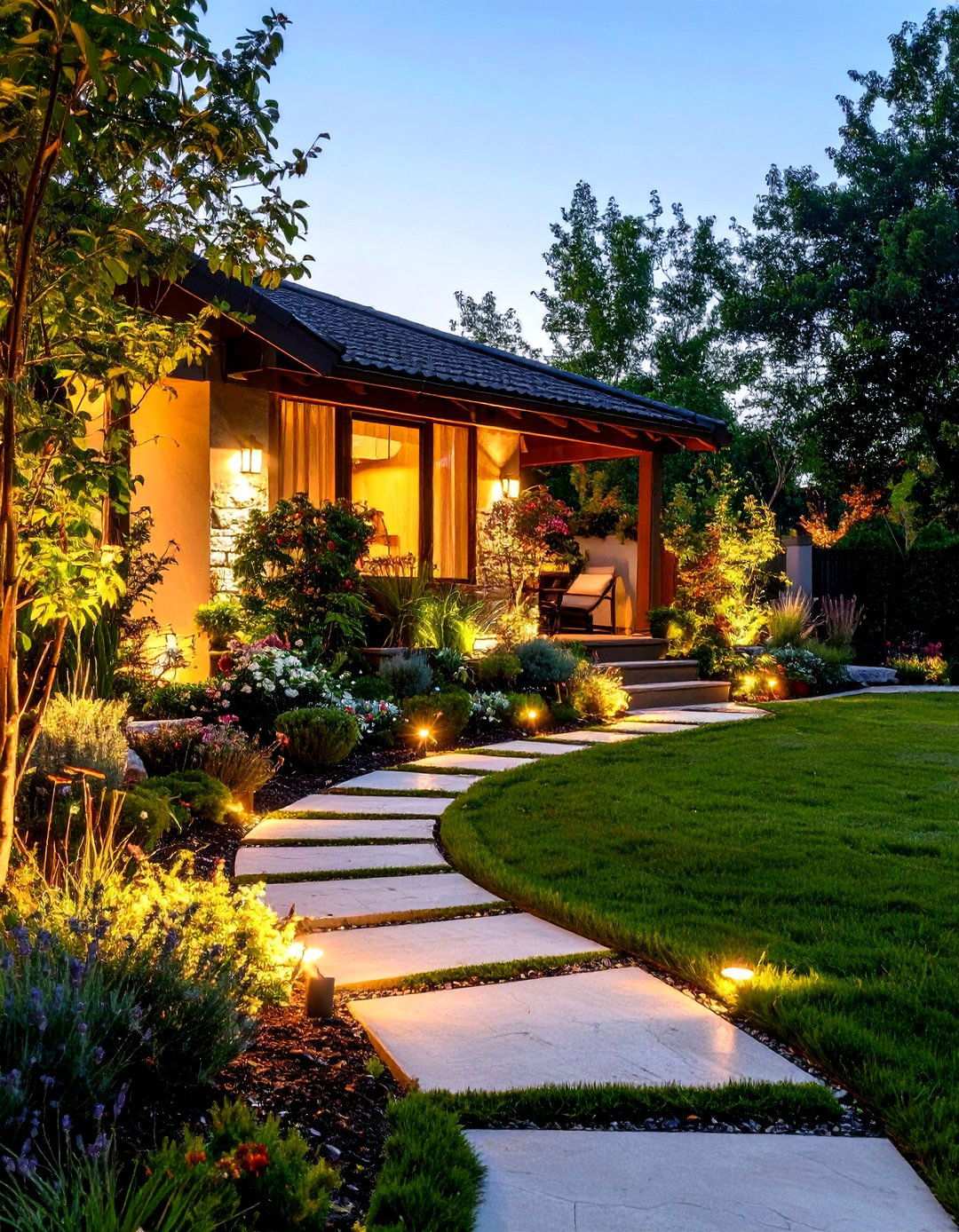 Terraced Garden Lighting Design - 24 Terraced Garden Ideas