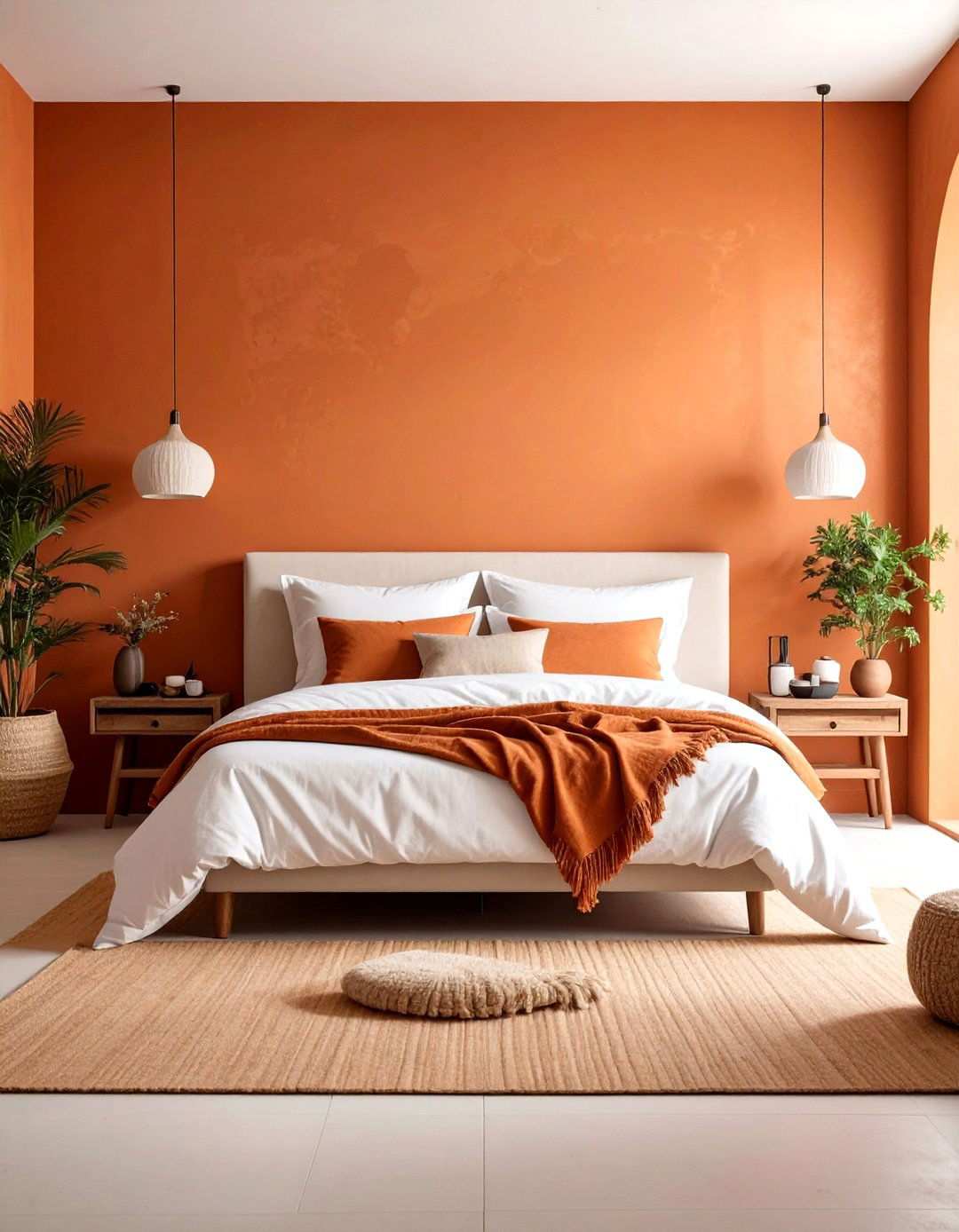 Terracotta Adobe Bedroom Walls - 24 Mexican Bedroom Ideas