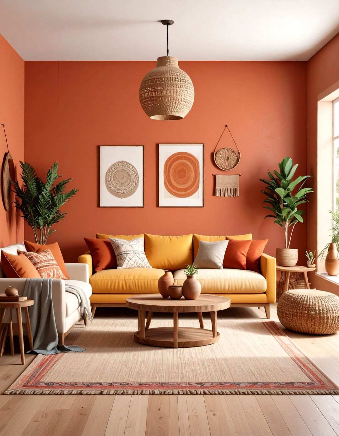 Terracotta and Cream Southwestern Style - 24 Red Living Room Ideas