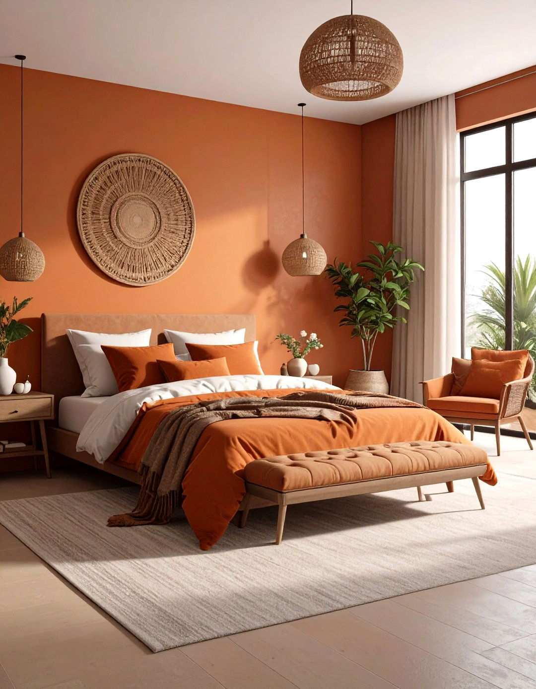 Terracotta and Rust Color Palette Bedroom - 24 Rust Bedroom Ideas