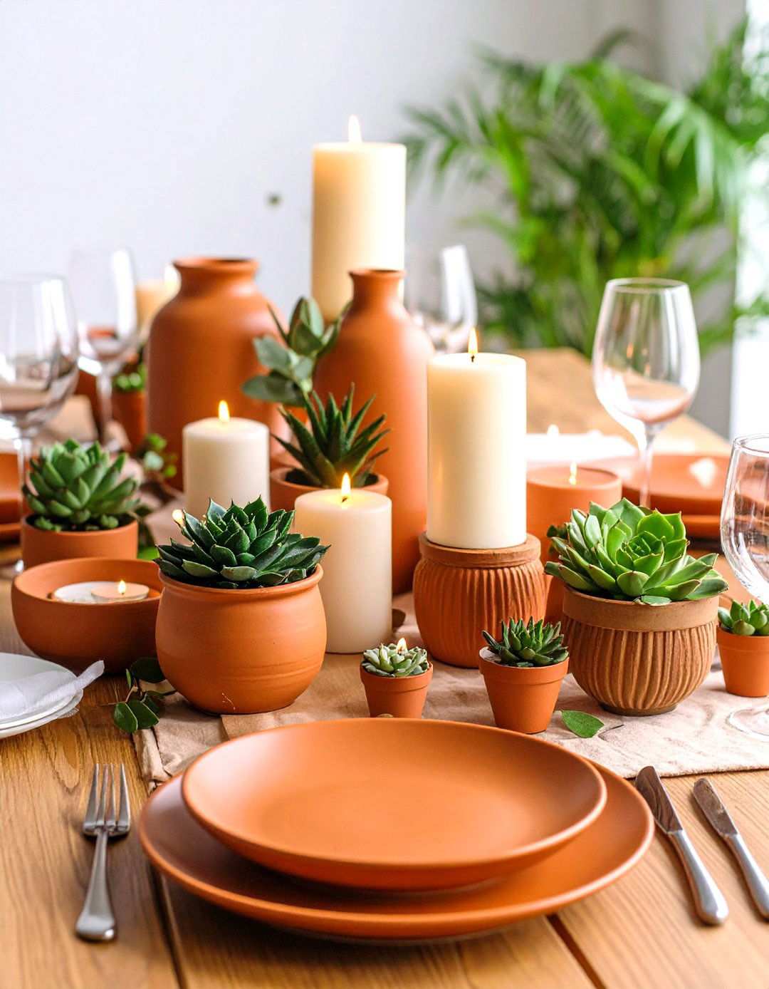 Terracotta Candlelit Centerpiece Collection - 24 Terracotta Wedding Décor Ideas