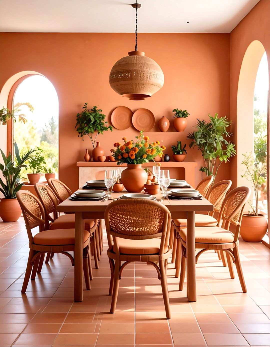Terracotta Dining Room Design - 24 spanish style dining room ideas