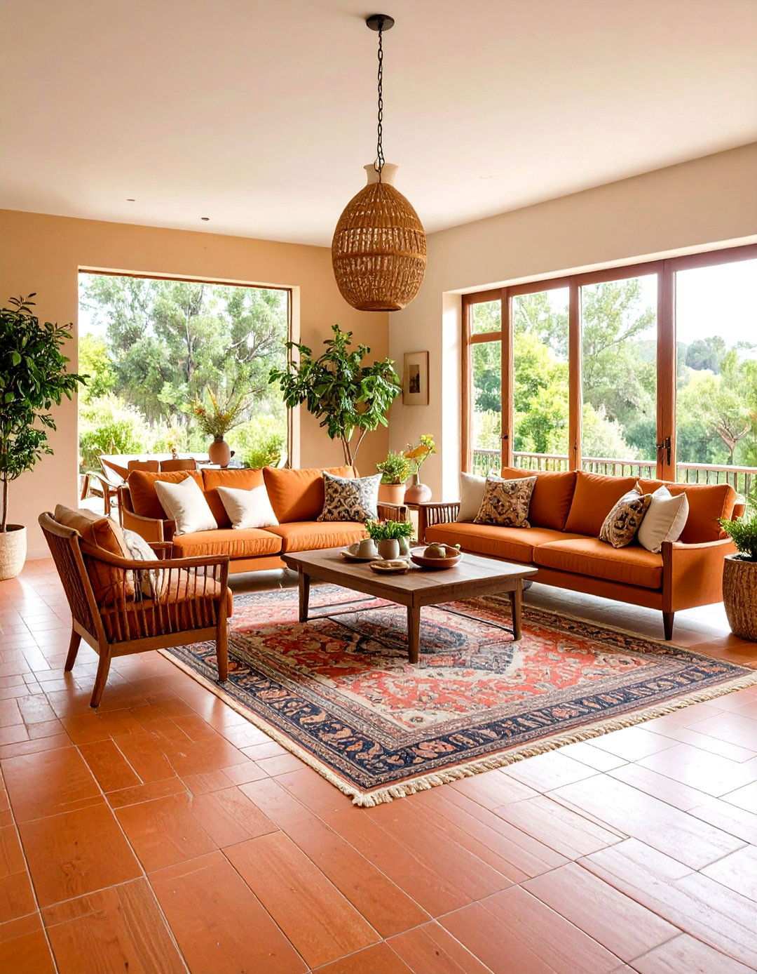 Terracotta Floor Tiles in Living Rooms - 24 Tuscan Interior Design Ideas