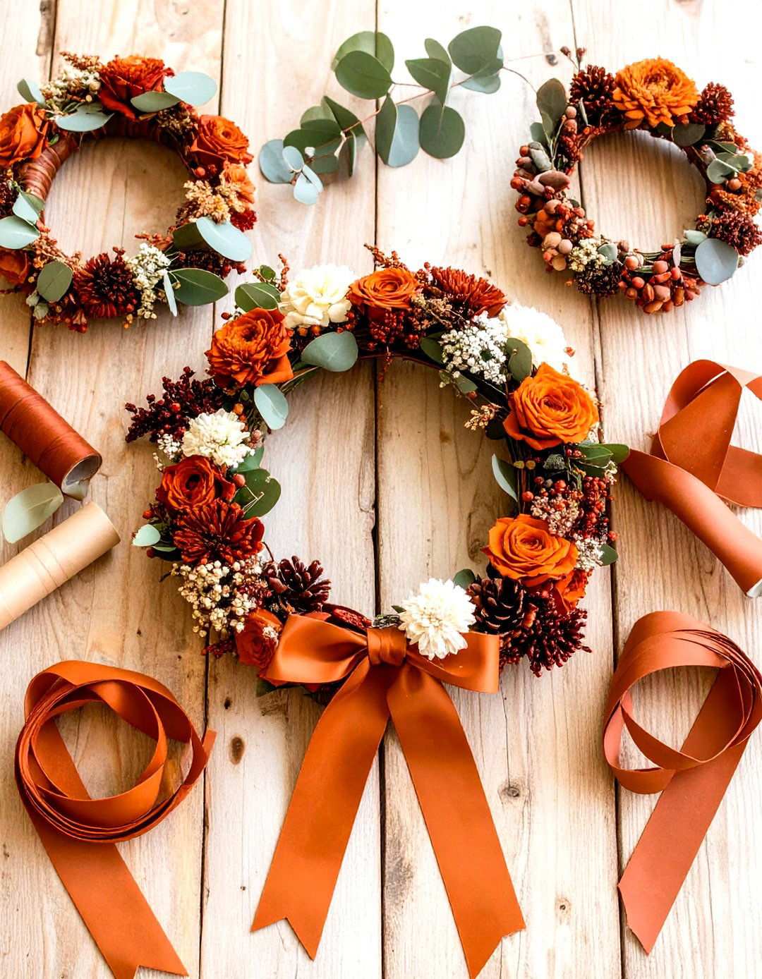 Terracotta Flower Crown Bridal Accessories - 24 Terracotta Wedding Décor Ideas