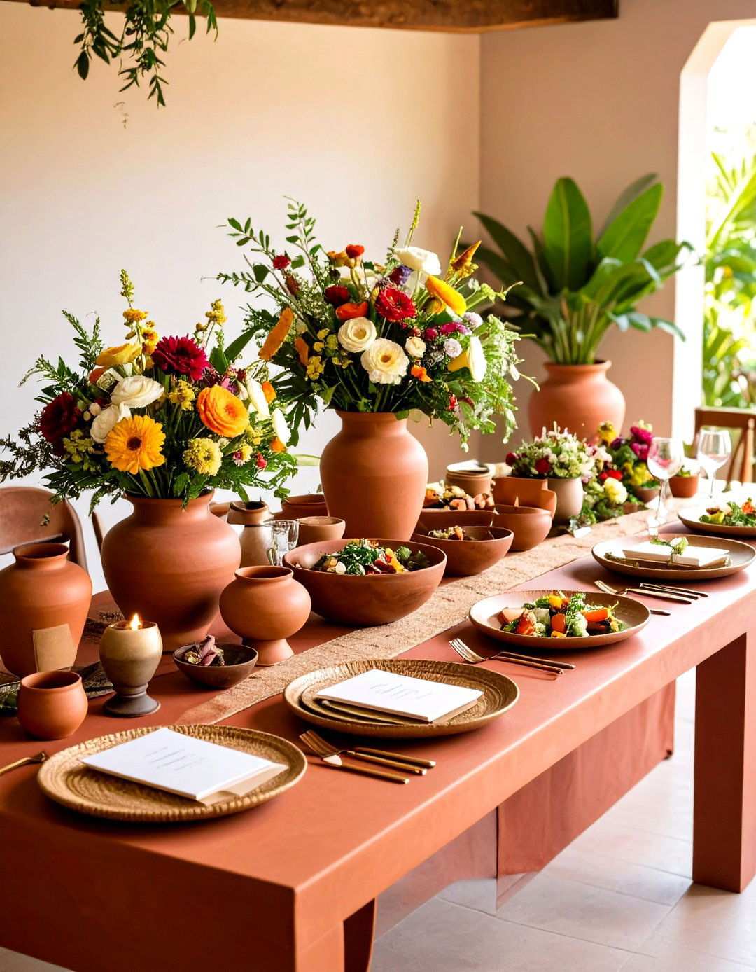 Terracotta Guest Book and Memory Station - 24 Terracotta Wedding Décor Ideas