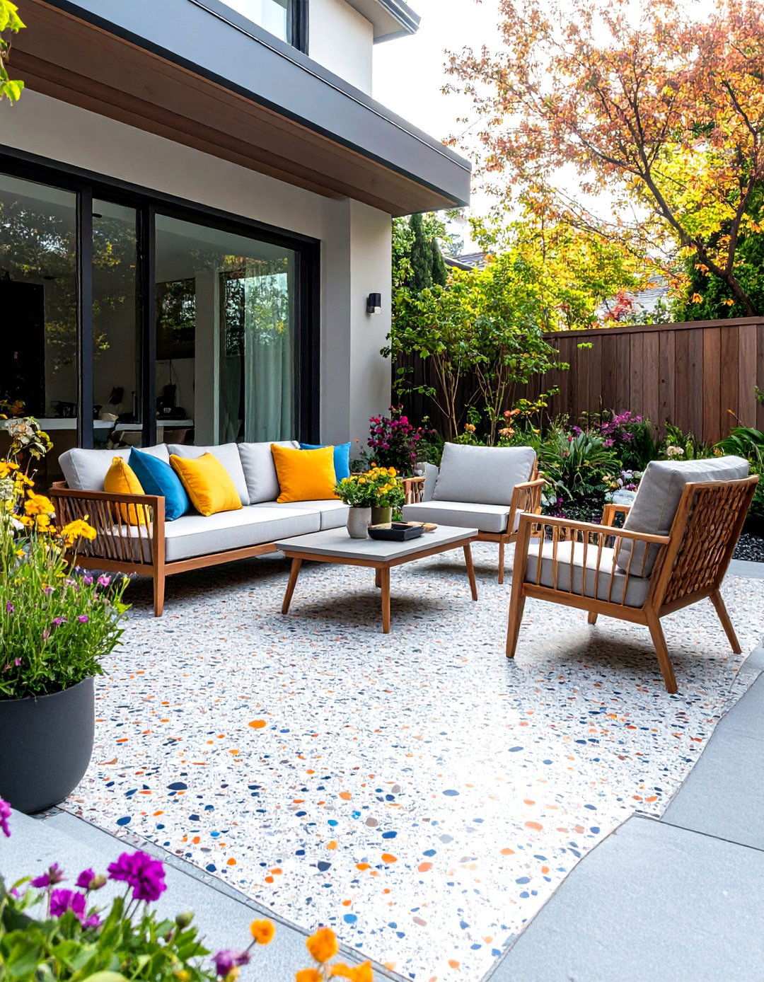 Terrazzo Finish Tiles - 24 patio tile ideas