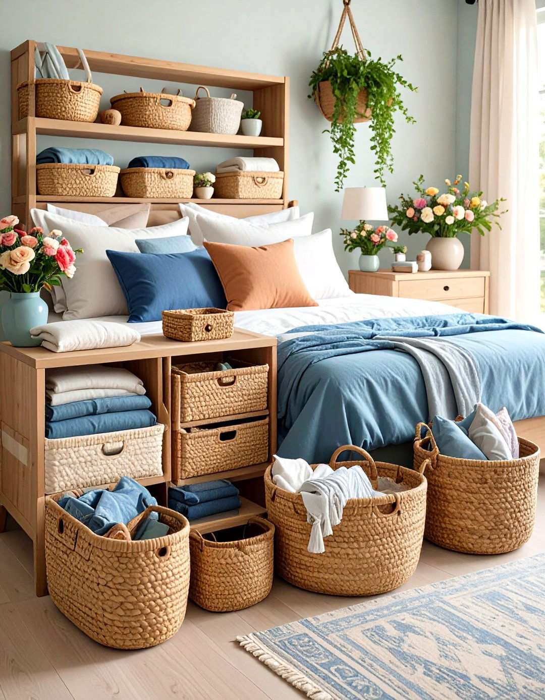 Textile Storage Solutions - 24 Small Guest Bedroom Ideas