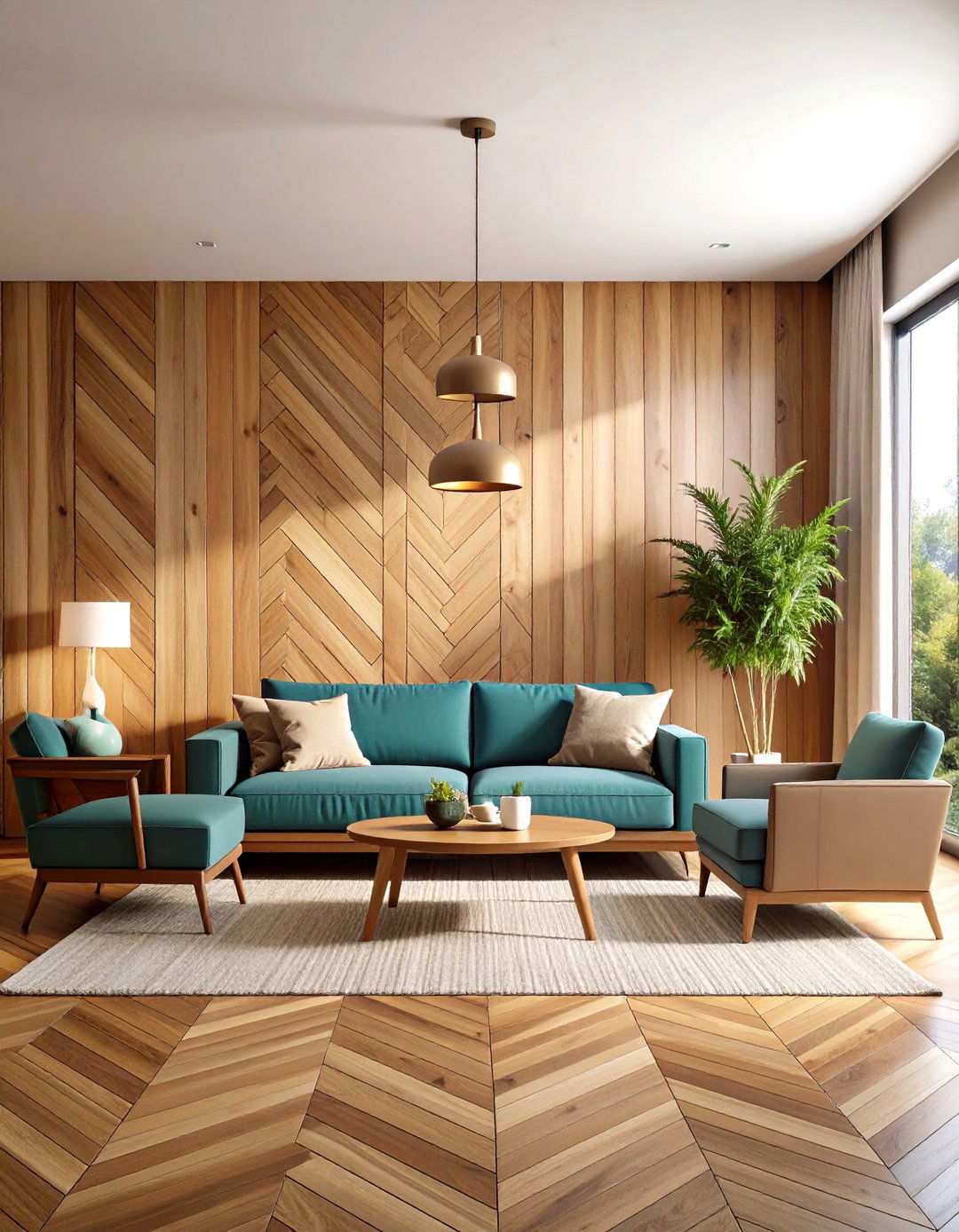 Textured Accent Wall Design - 24 living room wall decor ideas