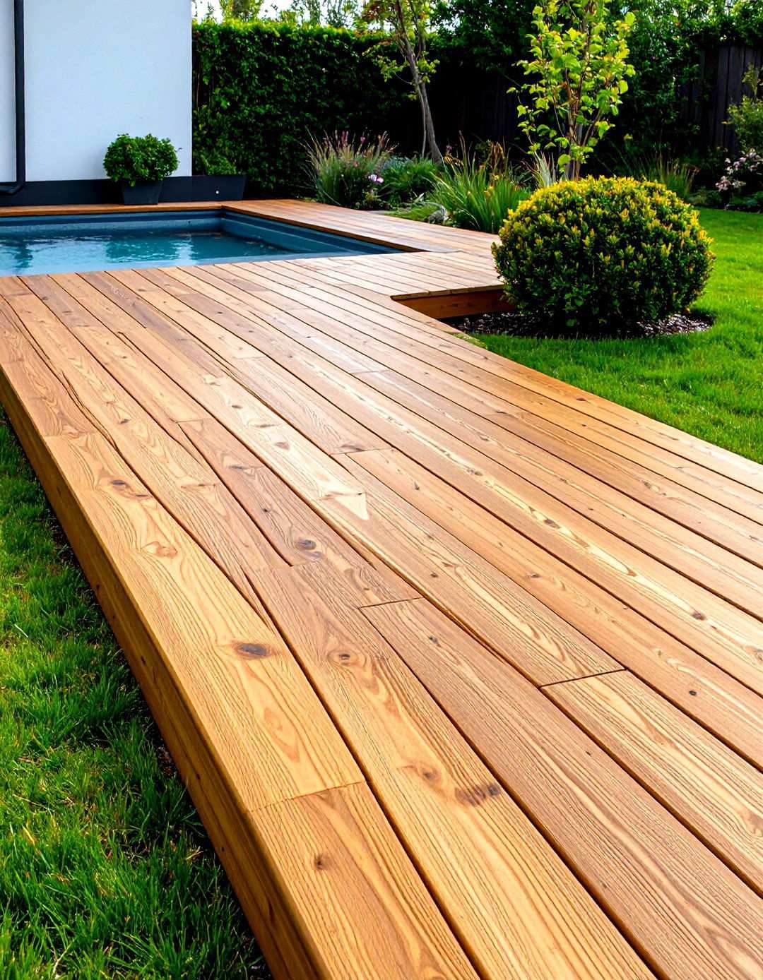 Textured Anti Slip Wood Decking - 24 Wooden Walkway Ideas