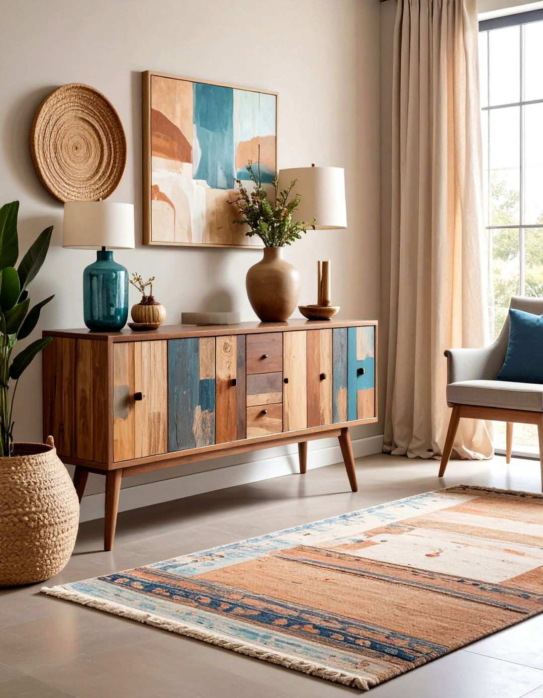 Textured Brushstroke Console Table Finishes - 24 Painted Furniture Ideas