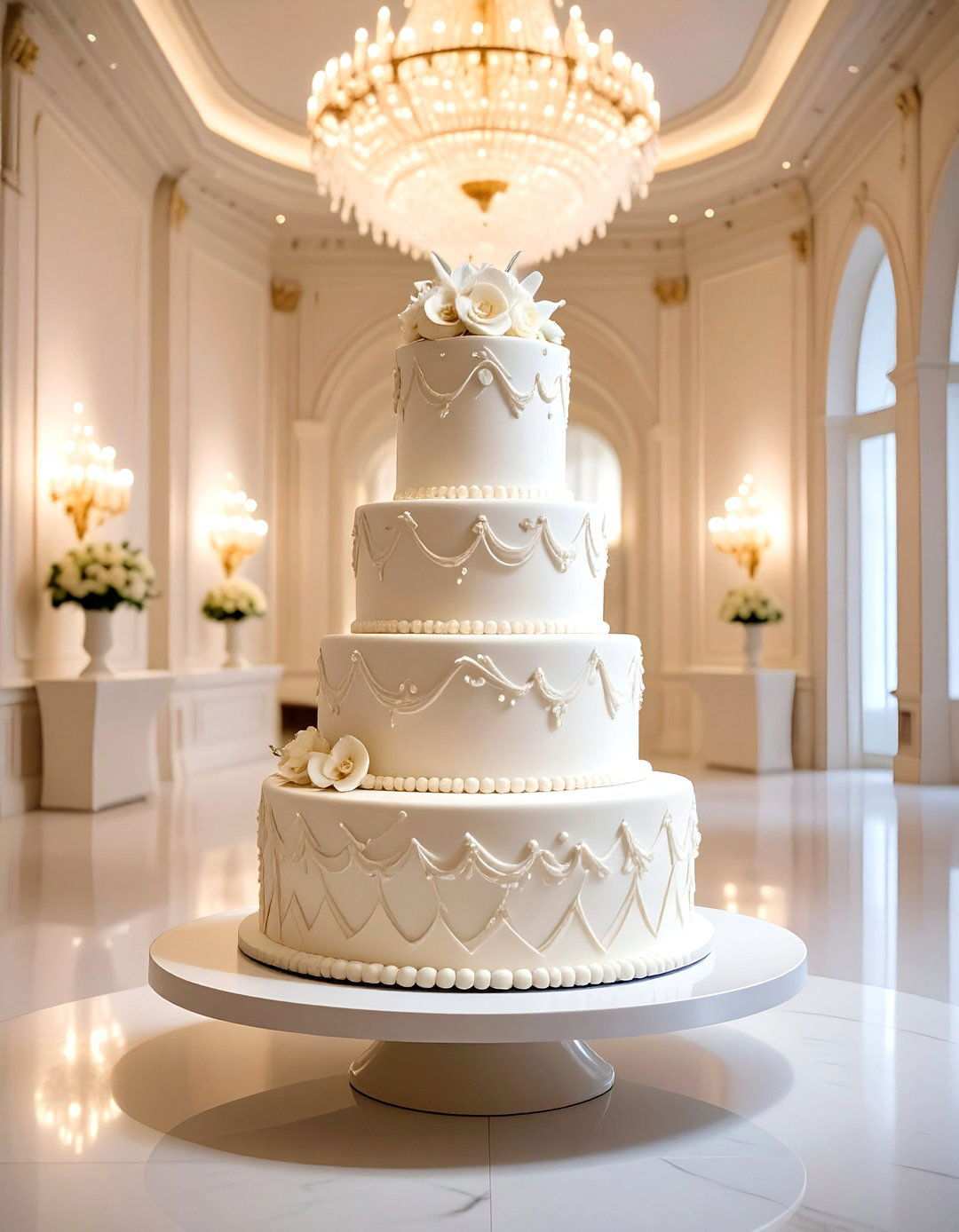 Textured Buttercream Artistry Cake - 24 Small Wedding Cake Ideas