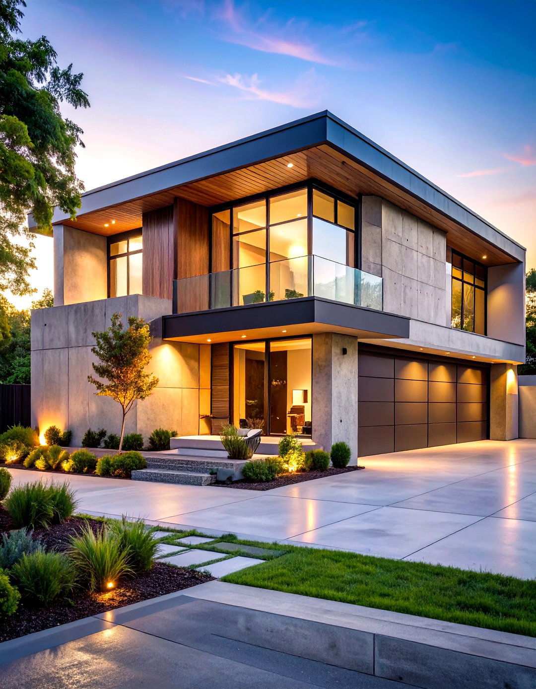 Textured Concrete Finishes - 24 Minimalist House Exterior Ideas